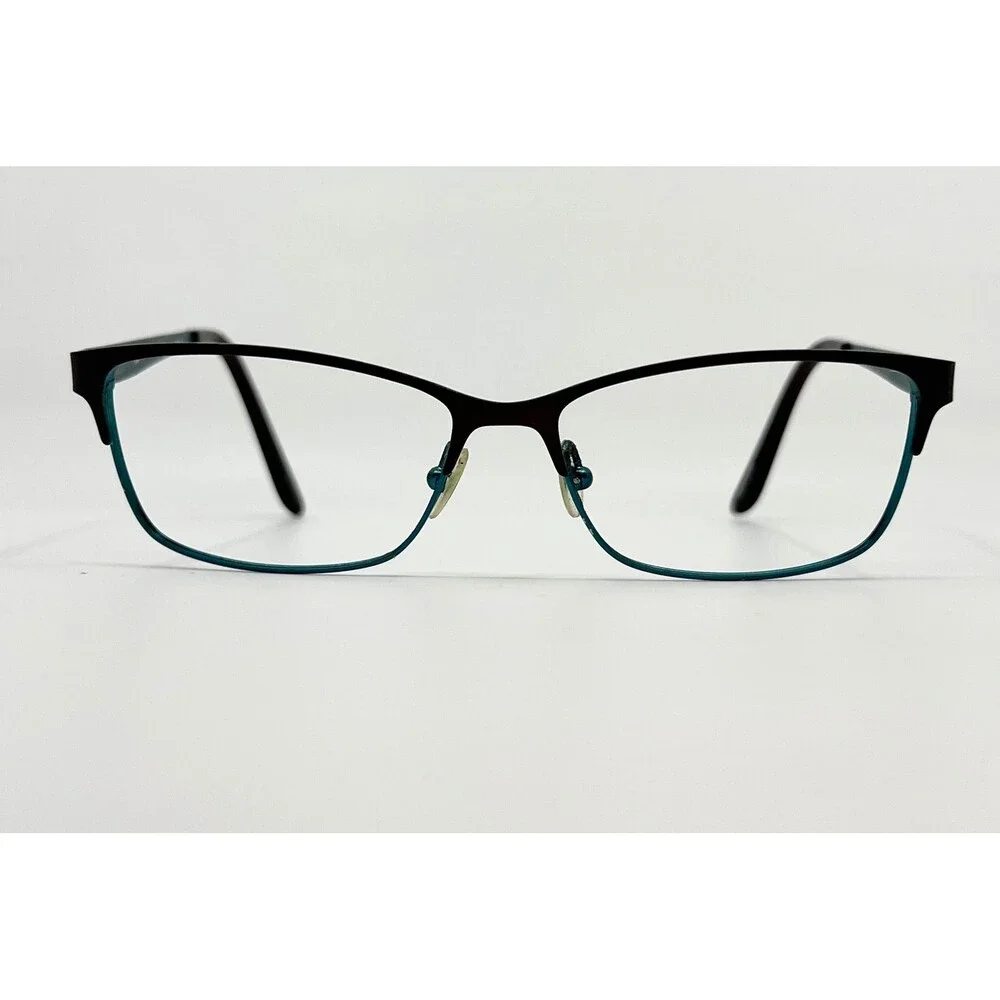 Camelot Lady Eyeglass Frames Women Brown Teal Arielle 52-14-135